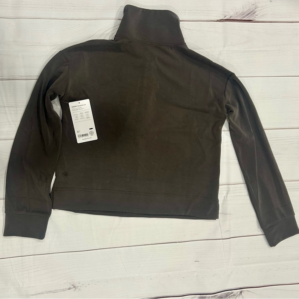 Women’s Athleta quarter zip gray sweatshirt size xs - Picture 2 of 8